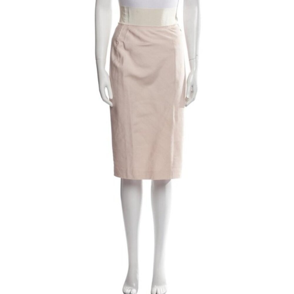 GIAMBATTISTA VALLI PARIS Women's Skirt SILK ITALY🇮🇹MADE Straight Pink 42/S‎